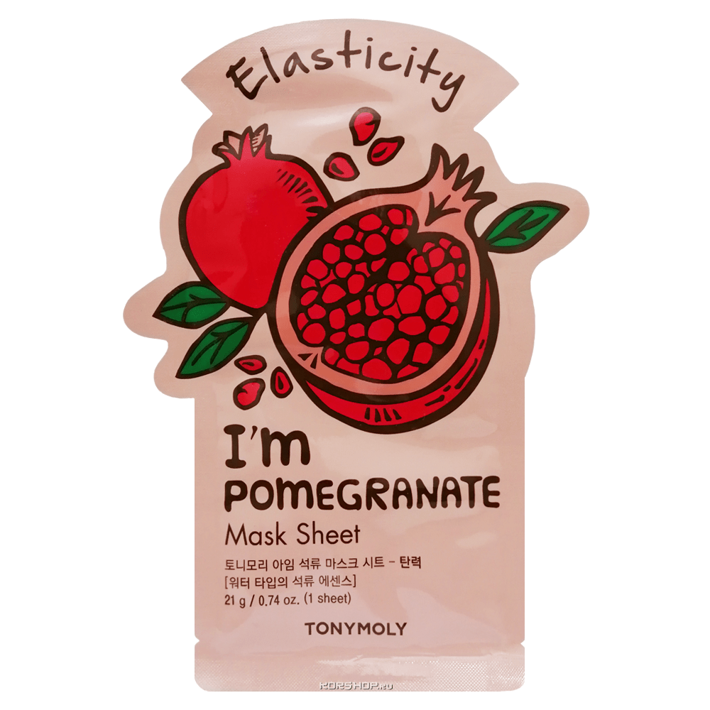 Тканевая маска с экстрактом граната I'm Real Pomegranate Mask Sheet Tony Moly, Корея, 21 мл