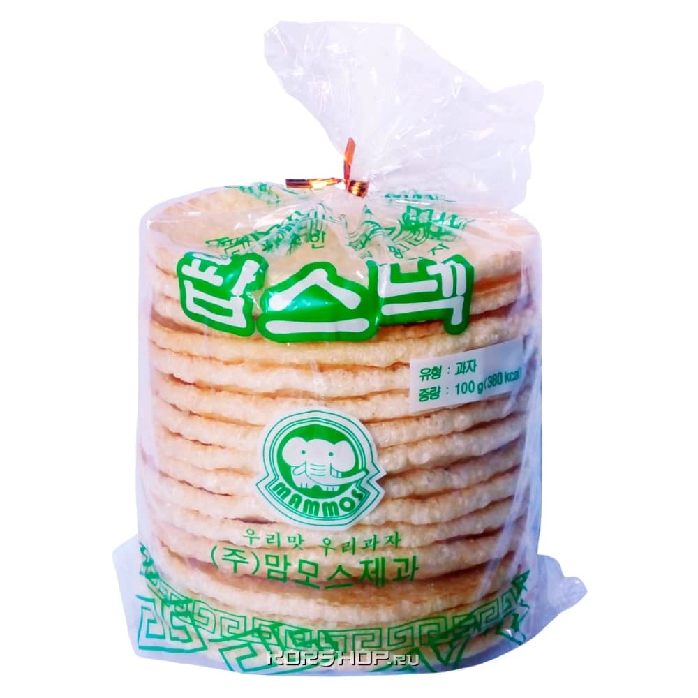 Хрустящие пшеничные лепешки Popped Snack Mammos, Корея, 100 г