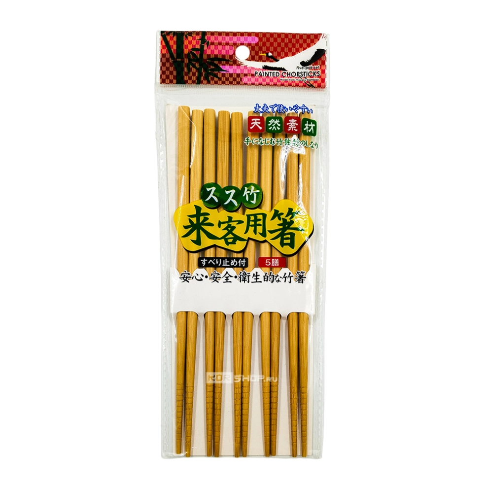 Палочки для еды бамбуковые «Гостевые» Susudake Marumo Takagi, Япония, 5 пар