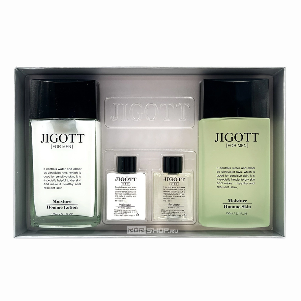 Мужской набор для лица увлажняющий (тонер + лосьон) 2SET Moisture Homme Skin Care Jigott, Корея