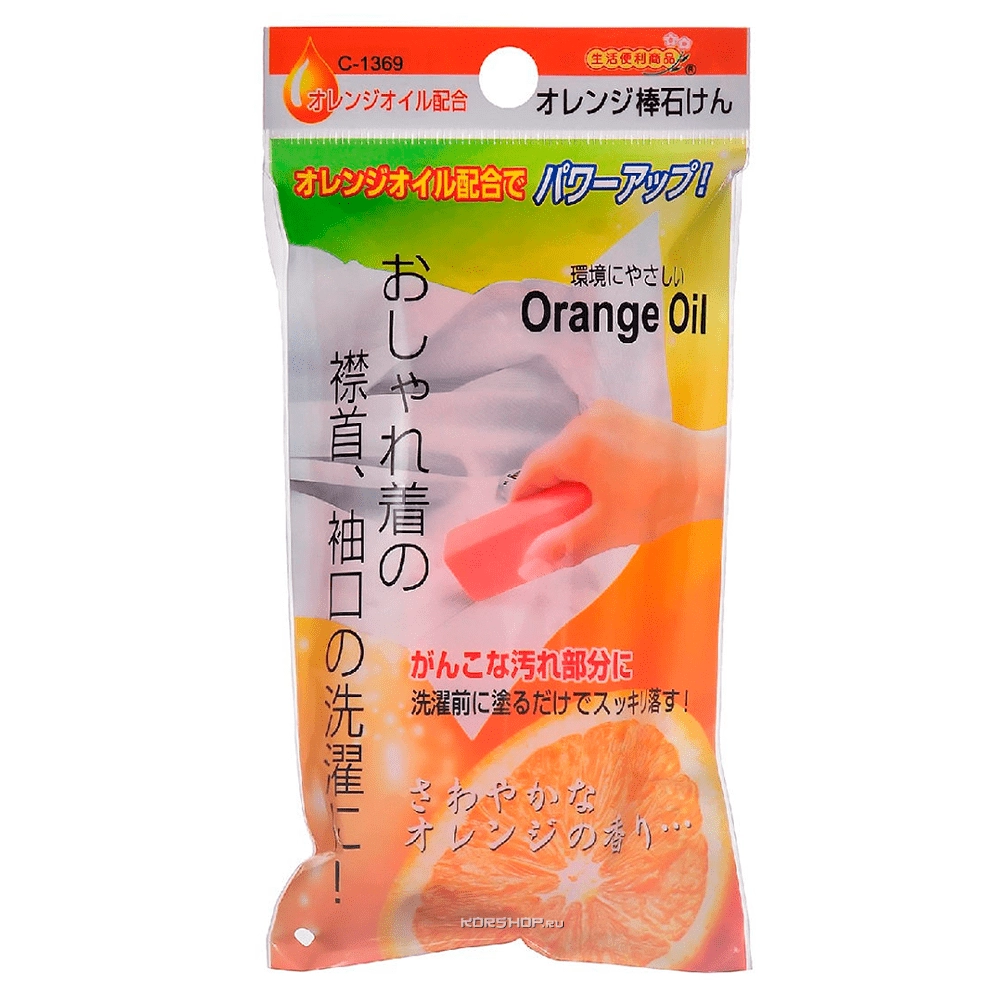 Мыло для застирывания трудновыводимых пятен с апельсиновым маслом Sanada Seiko, Япония, 100 г Мыло для застирывания трудновыводимых пятен с апельсиновым маслом Sanada Seiko, Япония, 100 г