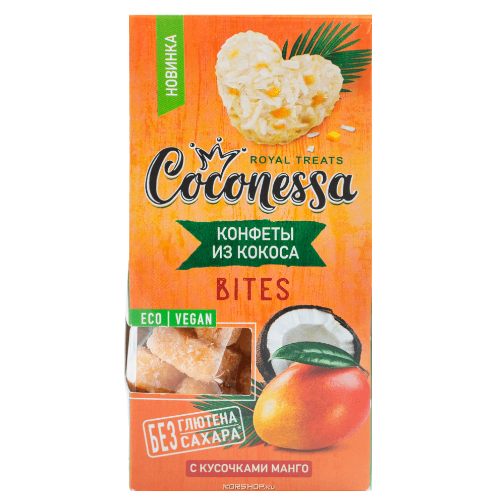 Кокосовые конфеты с кусочками манго Coconessa, 90 г