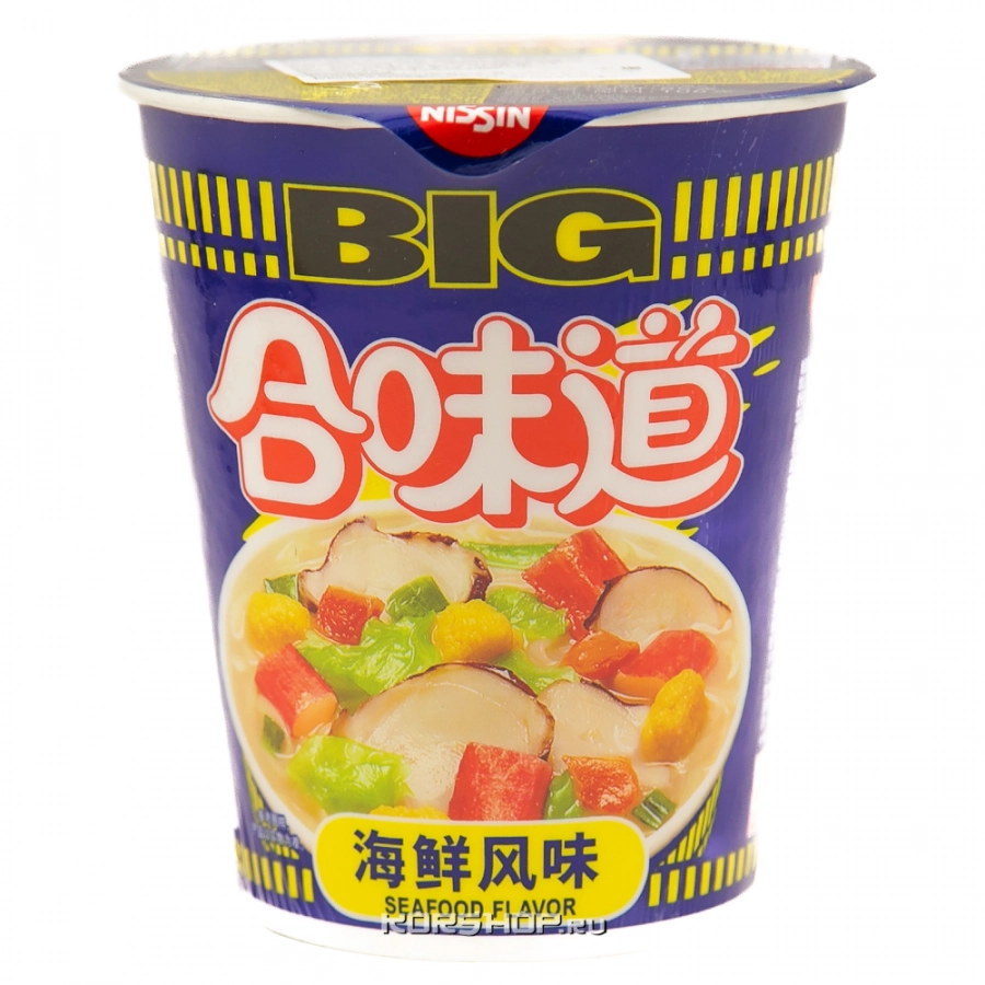 Лапша б/п со вкусом морепродуктов Nissin, Китай, 108 г
