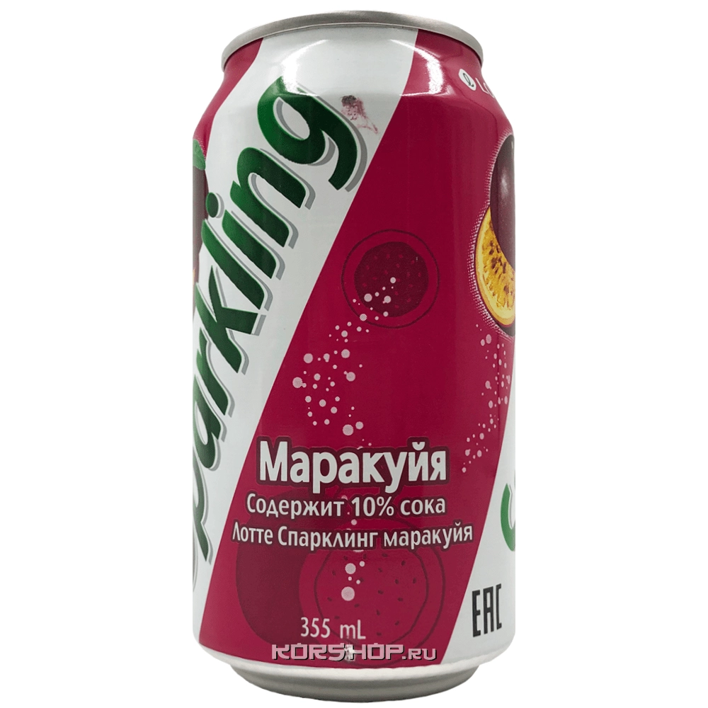 Корейский напиток Sparkling (маракуйя) Lotte, 355 мл