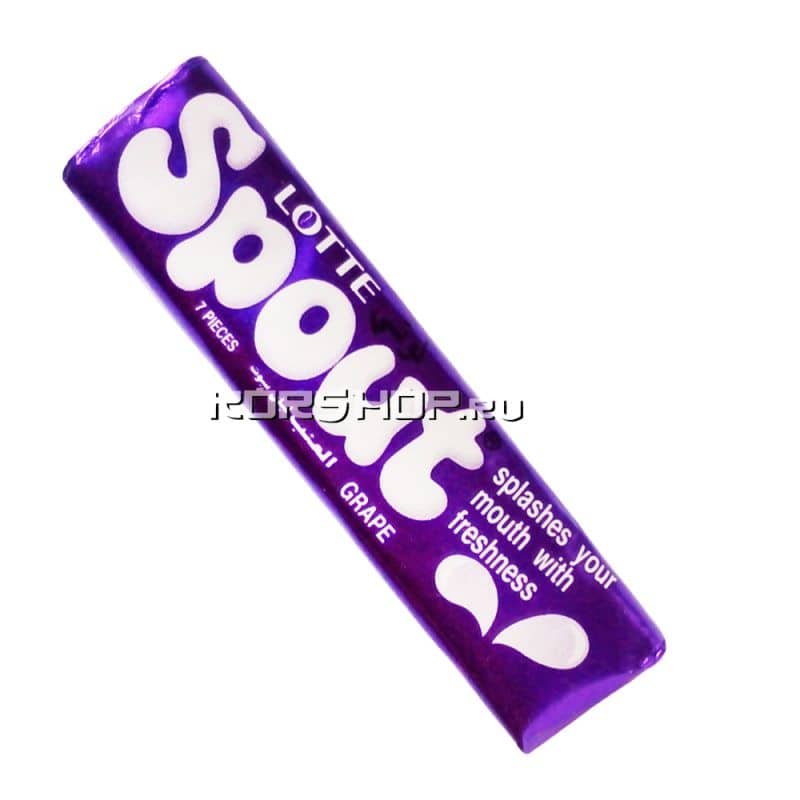Жевательная резинка Lotte Spout со вкусом винограда, Корея, 23,8 г