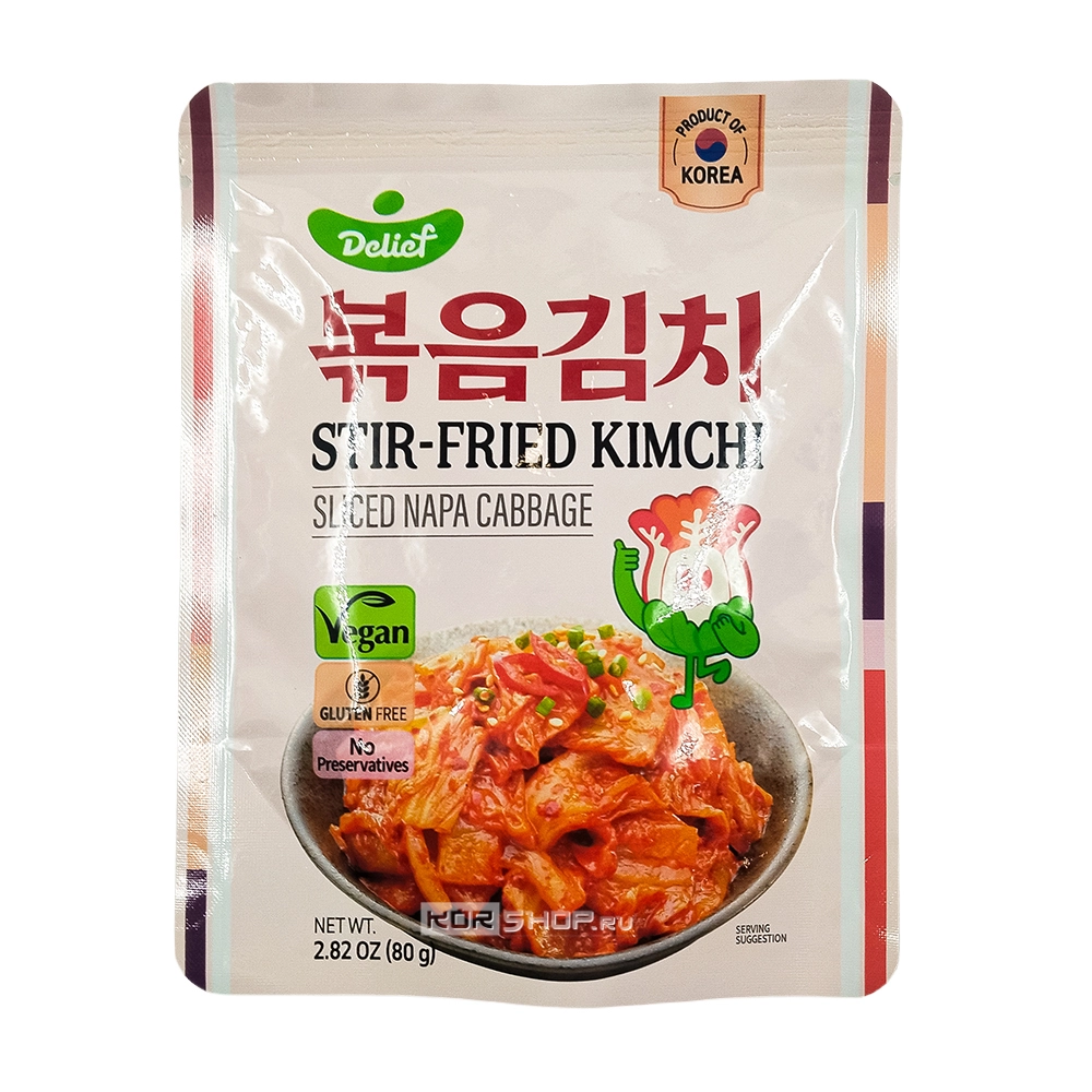 Пекинская капуста кимчи обжаренная Делиф / Delief, Корея, 80 г