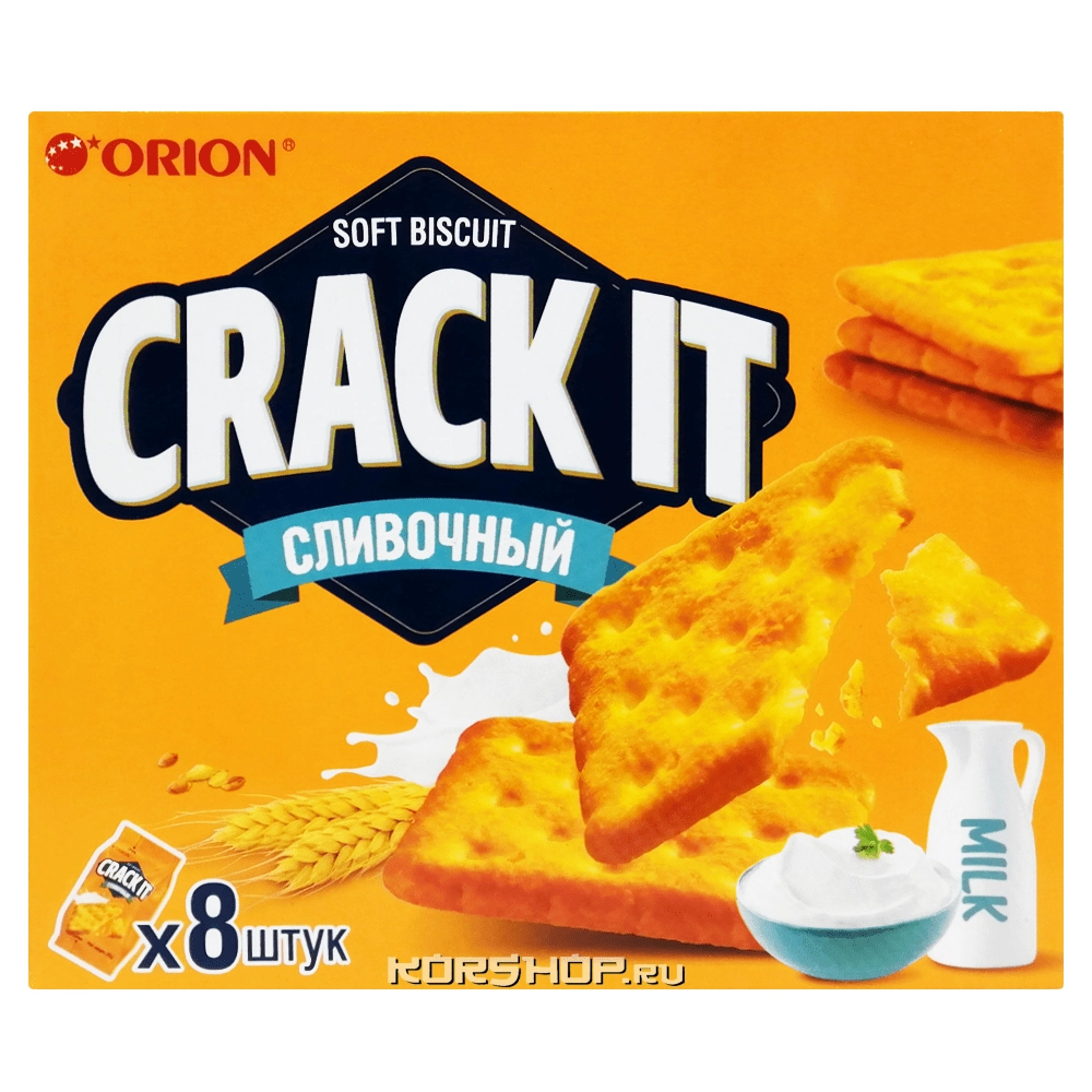 Затяжное печенье сливочное Crack-It-Creamy Orion, 160 г