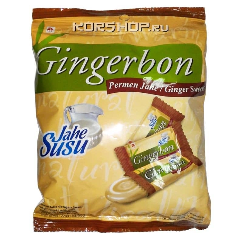 Имбирно-сливочные леденцы Gingerbon Jahe Susu, 100 г