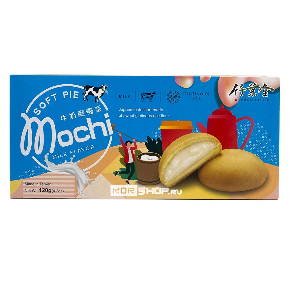 Пирожные моти молочные Bamboo House, Тайвань, 120 г Пирожные моти молочные Bamboo House, Тайвань, 120 г