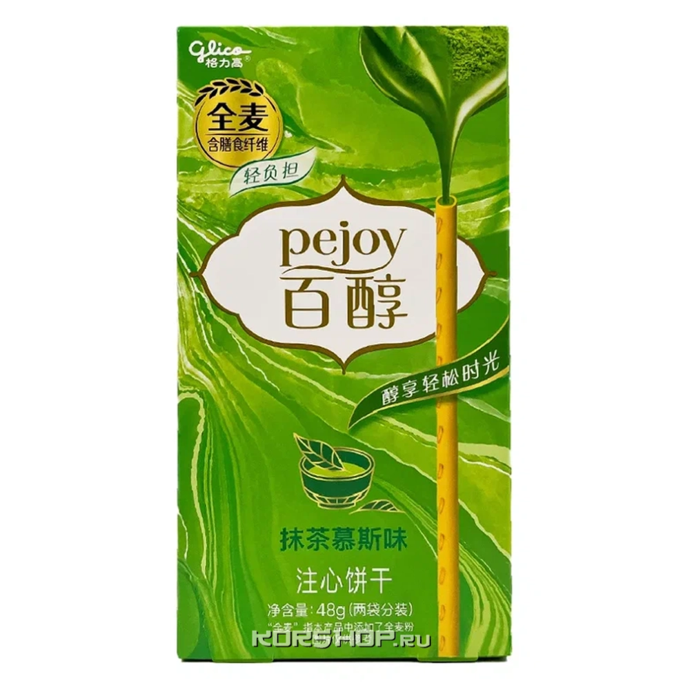Печенье Палочки с шоколадом со вкусом матча Pejoy, Китай, 48 г Печенье Палочки с шоколадом со вкусом матча Pejoy, Китай, 48 г