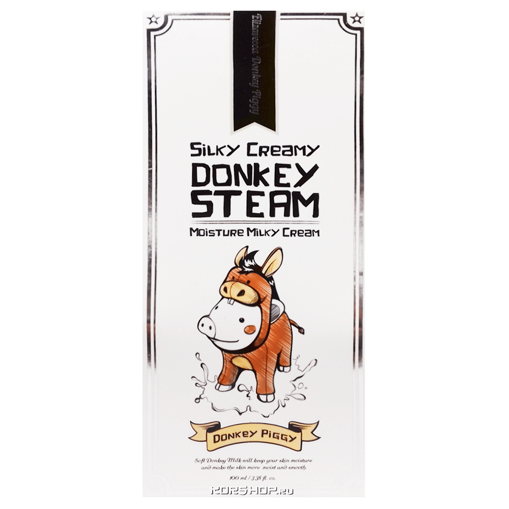 Матирующий паровой крем для лица Silky Creamy Donkey Steam Moisture Milky Cream Elizavecca, Корея, 100 мл