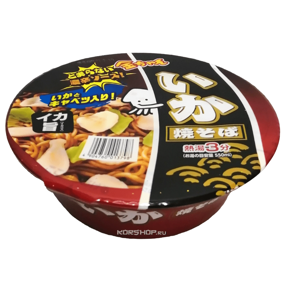 Лапша б/п Якисоба со вкусом морепродуктов Kinchan, Япония, 134 г