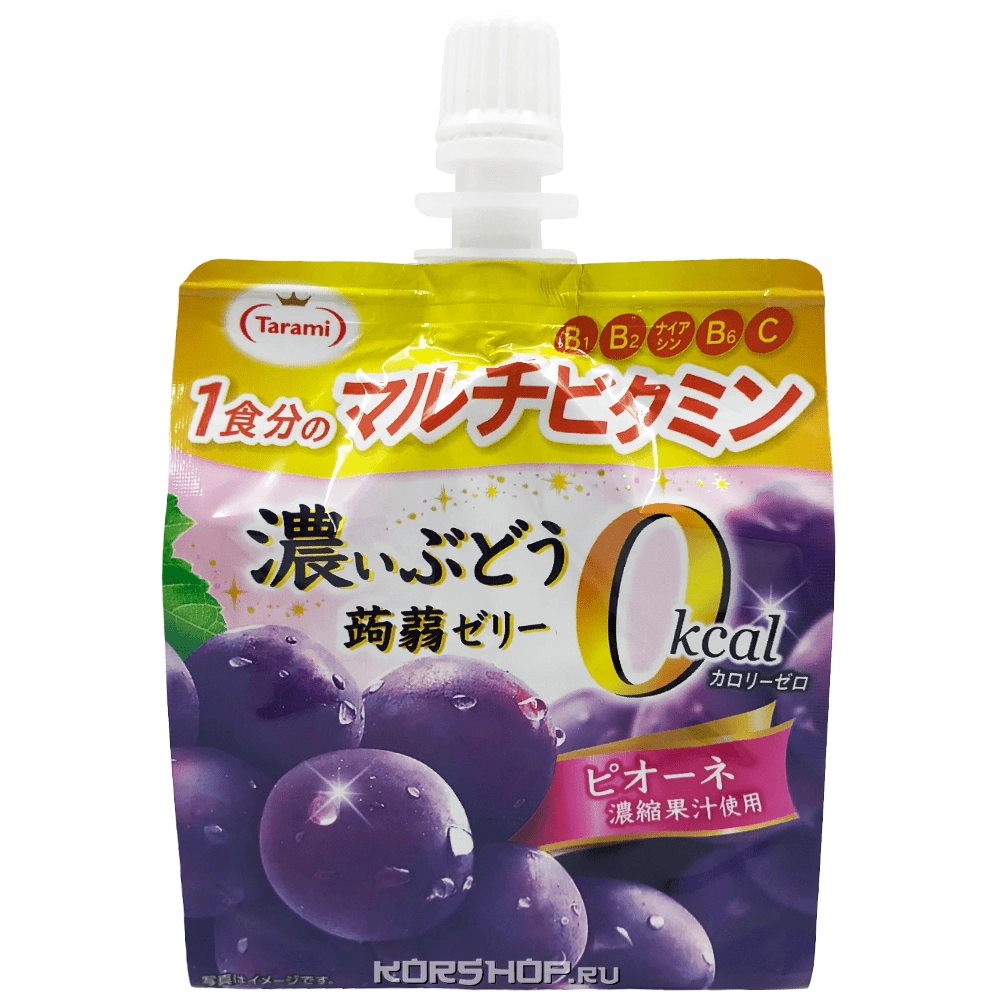Питьевое желе с конняку со вкусом винограда Tarami (0 ккал), Япония, 150 г