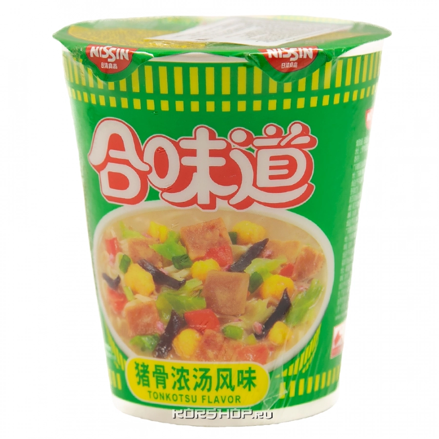 Лапша б/п со вкусом Тонкацу Nissin, Китай, 77 г