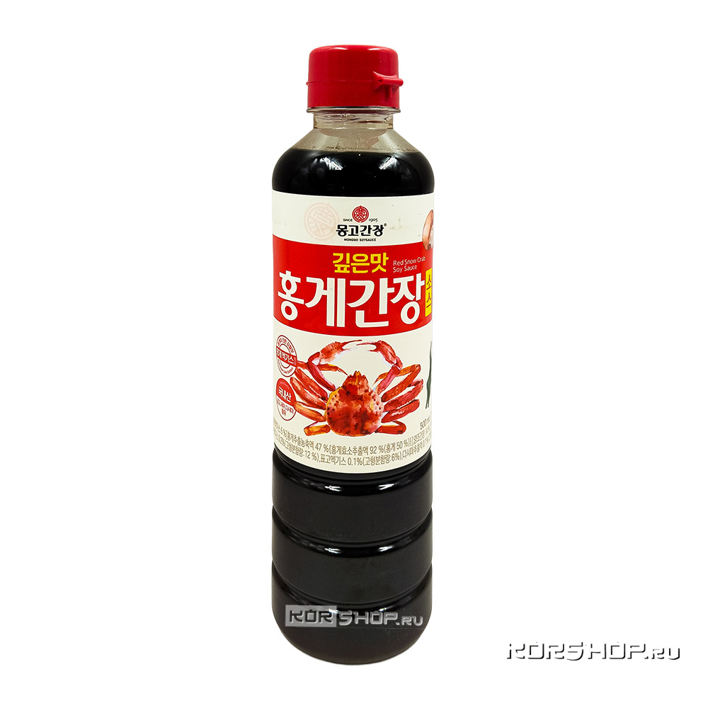 Соевый соус с экстрактом красного снежного краба (Red Snow Crab Soy Sauce) Монгго / Monggo, Корея, 500 мл