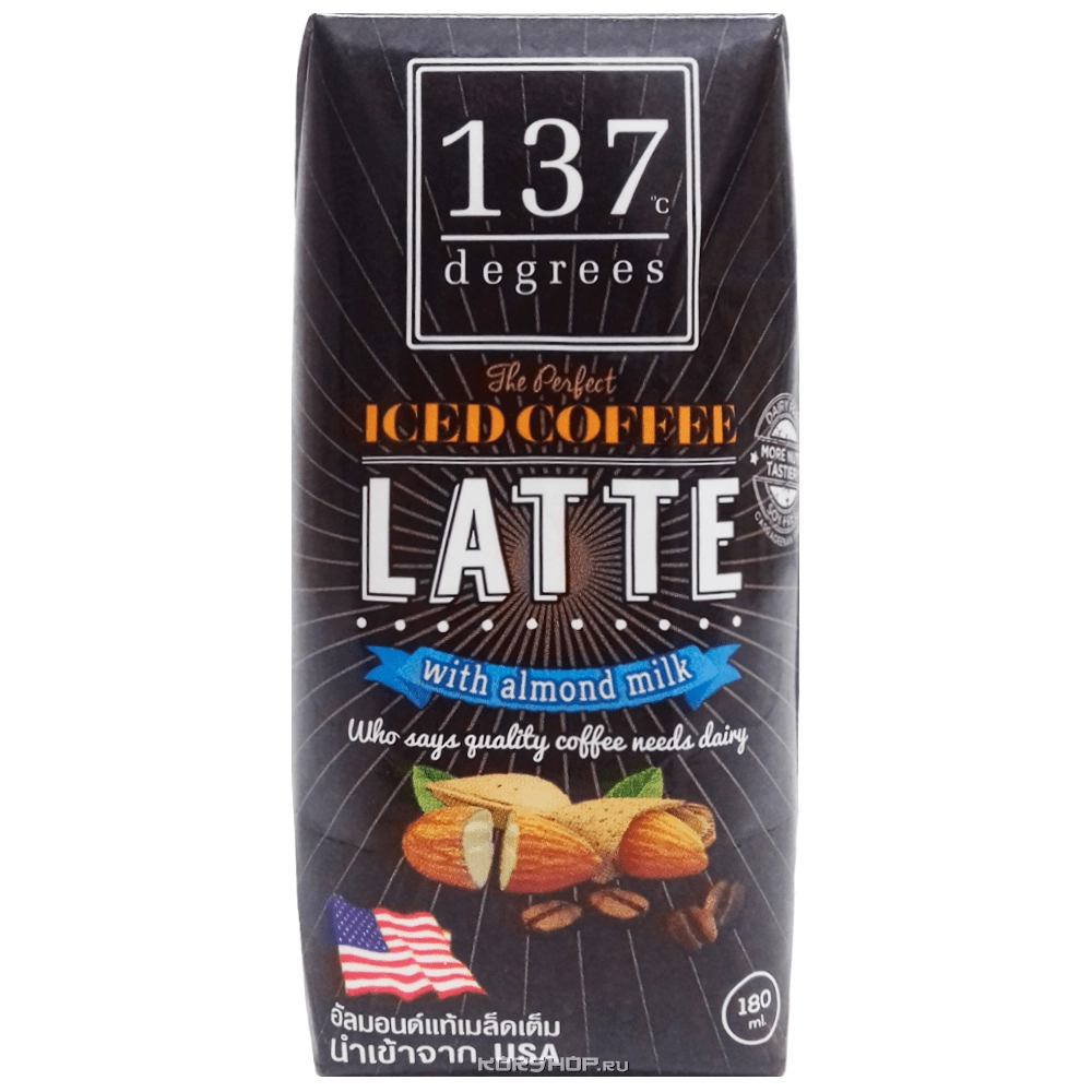 Кофе латте на миндальном молоке 137 Degrees, Таиланд, 180 мл Кофе латте на миндальном молоке 137 Degrees, Таиланд, 180 мл
