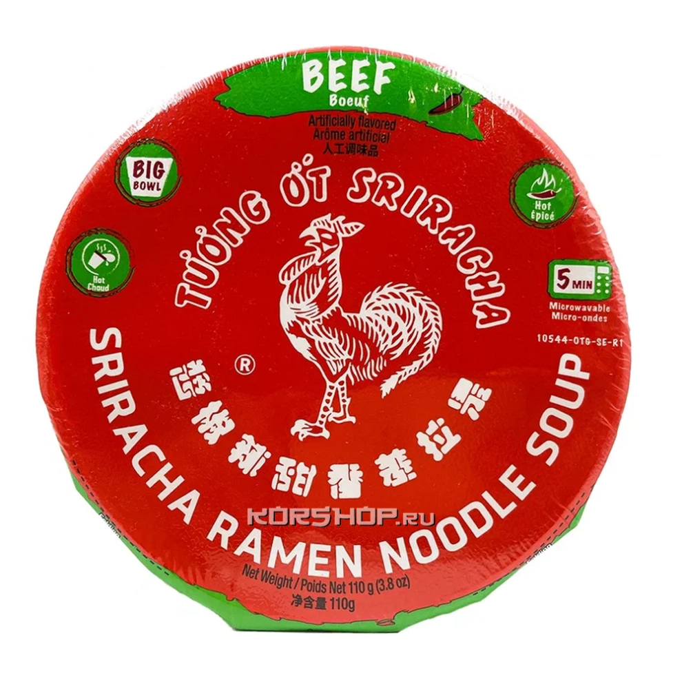 Лапша со вкусом говядины Sriracha, Вьетнам, 110 г