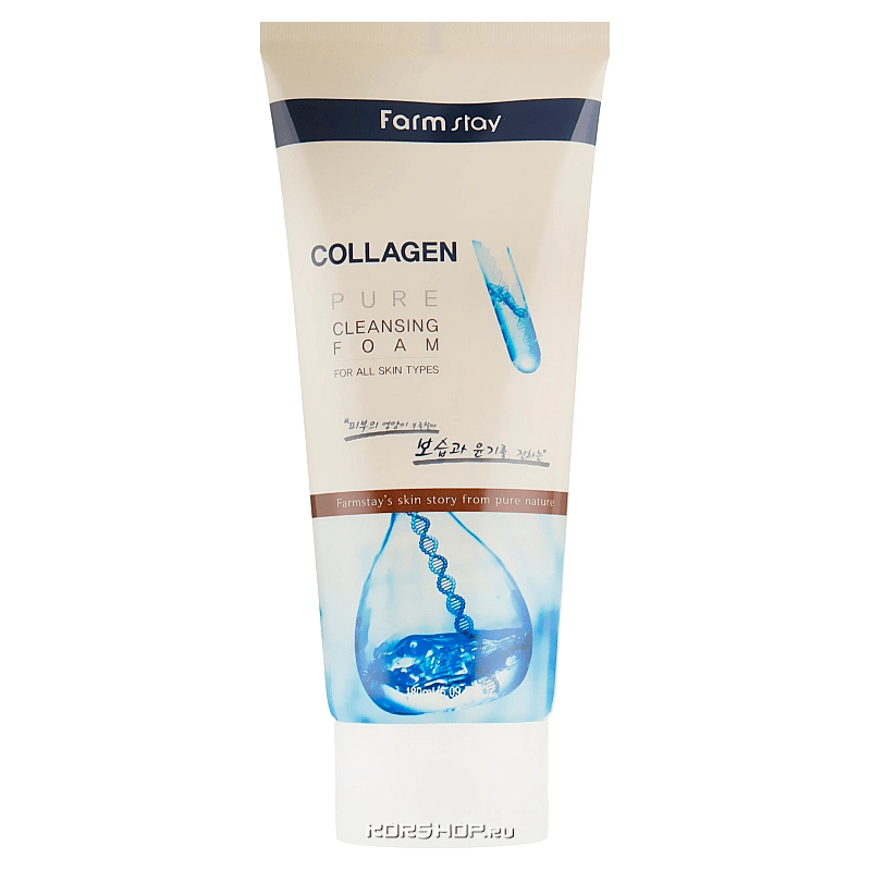 Пенка для умывания с коллагеном Pure Cleansing Foam FarmStay, Корея, 180 мл Пенка для умывания с коллагеном Pure Cleansing Foam FarmStay, Корея, 180 мл