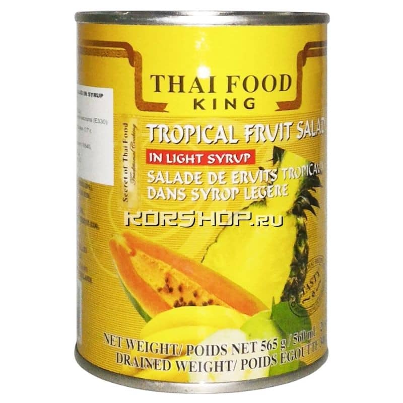 Тропический коктейль (папайя, гуава, ананас, банан) Thai Food King, Таиланд, 565 г...