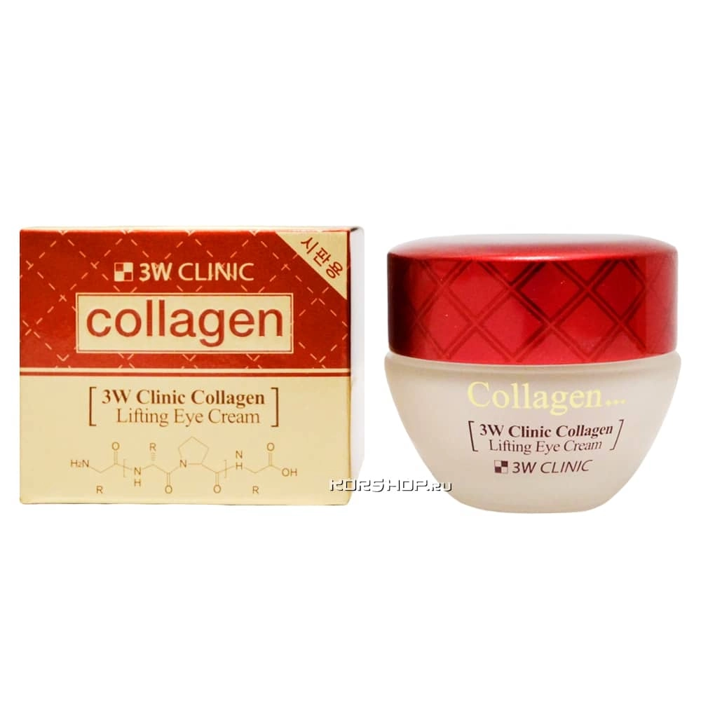 Антивозрастной крем для век с коллагеном 3W Clinic, Корея, 35 мл