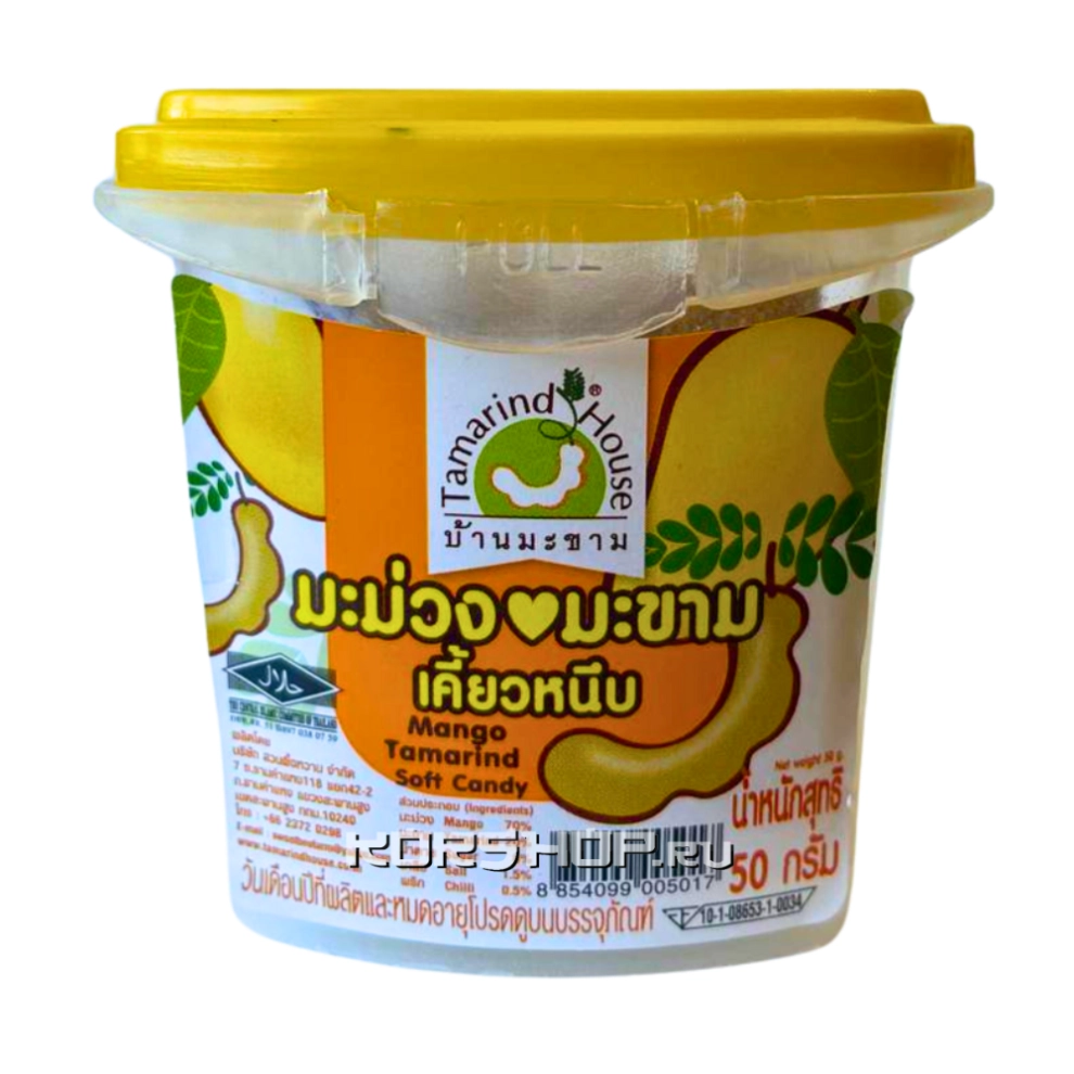 Конфеты мягкие Тамаринд и Манго Tamarind House, Таиланд, 50 г Конфеты мягкие Тамаринд и Манго Tamarind House, Таиланд, 50 г