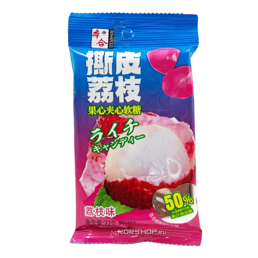 Мармелад со вкусом личи Benhfood, Китай, 22 г