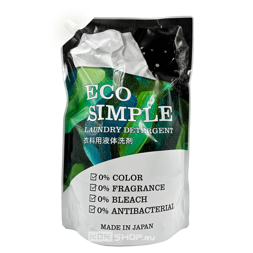 Гель для стирки без отдушки запасной блок Eco Simple Rocket Soap, Япония, 1200 мл Гель для стирки без отдушки запасной блок Eco Simple Rocket Soap, Япония, 1200 мл