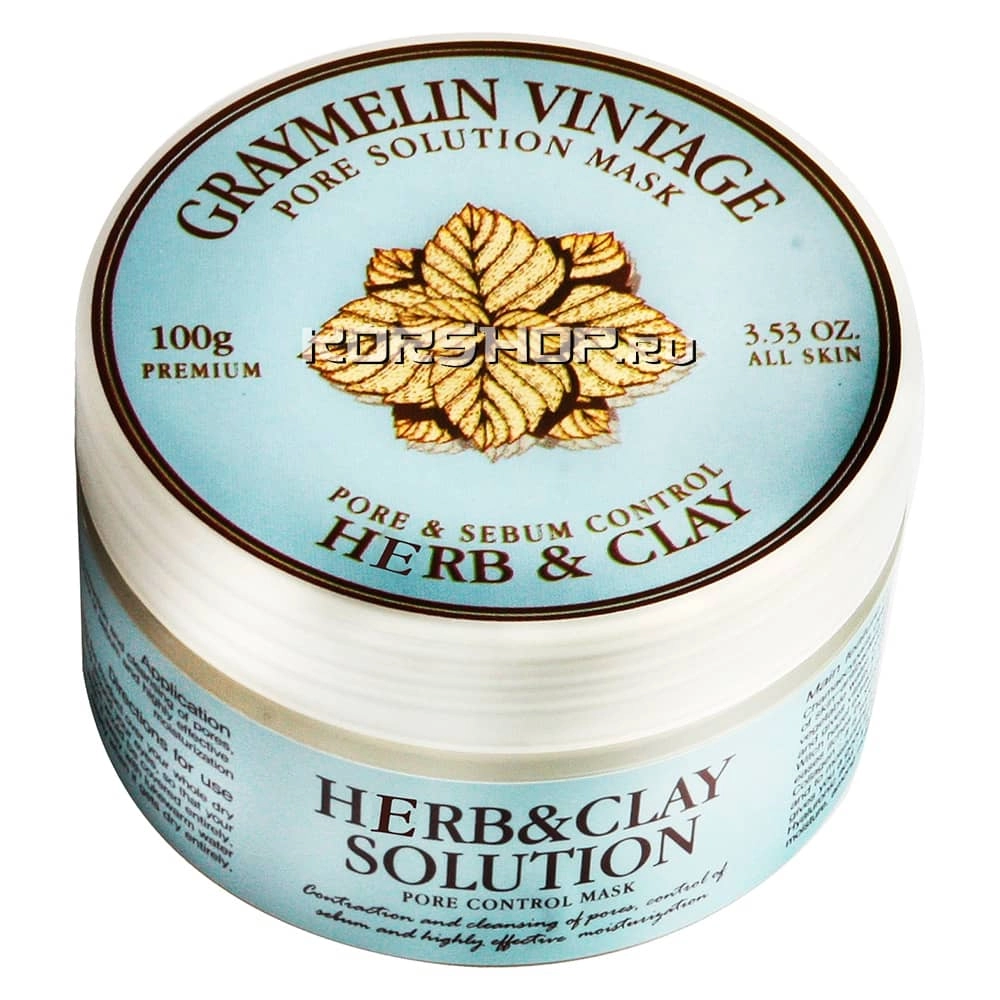 Маска для лица на основе белой глины и трав Graymelin, Корея, 100 г... Маска для лица на основе белой глины и трав Graymelin, Корея, 100 г...