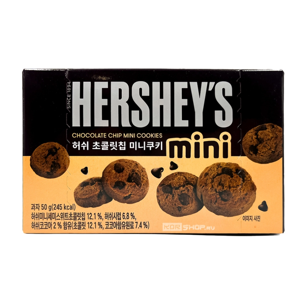 Печенье шоколадное Chocolate Chip Mini Cookies Hershey`s, Корея, 50 г