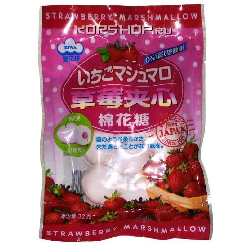 Маршмеллоу с клубничной начинкой, Япония, 32 г