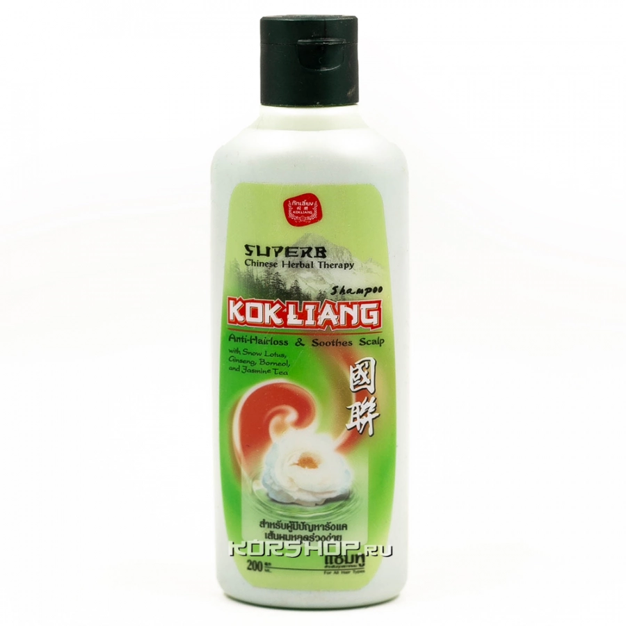 Лечебный шампунь против перхоти и выпадения волос Kokliang, Таиланд, 200 мл Лечебный шампунь против перхоти и выпадения волос Kokliang, Таиланд, 200 мл