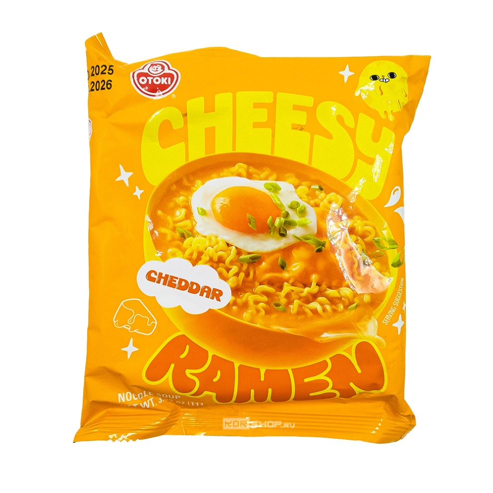 Лапша Сырный рамен с насыщенным вкусом чеддера Оттоги Otoki Ottogi Cheesy Ramen (Корея), 111 г Лапша Сырный рамен с насыщенным вкусом чеддера Оттоги Otoki Ottogi Cheesy Ramen (Корея), 111 г