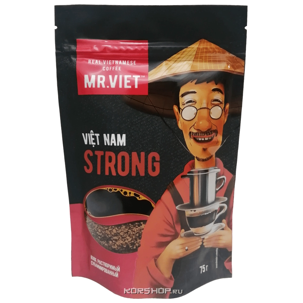 Растворимый сублимированный кофе Robusta Mr.Viet, Вьетнам, 75 г Растворимый сублимированный кофе Robusta Mr.Viet, Вьетнам, 75 г