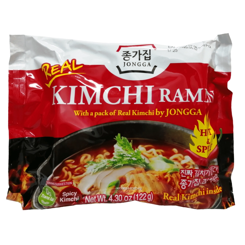 Лапша быстрого приготовления Кимчи Рамен Jongga, Таиланд, 122 г Лапша быстрого приготовления Кимчи Рамен Jongga, Таиланд, 122 г