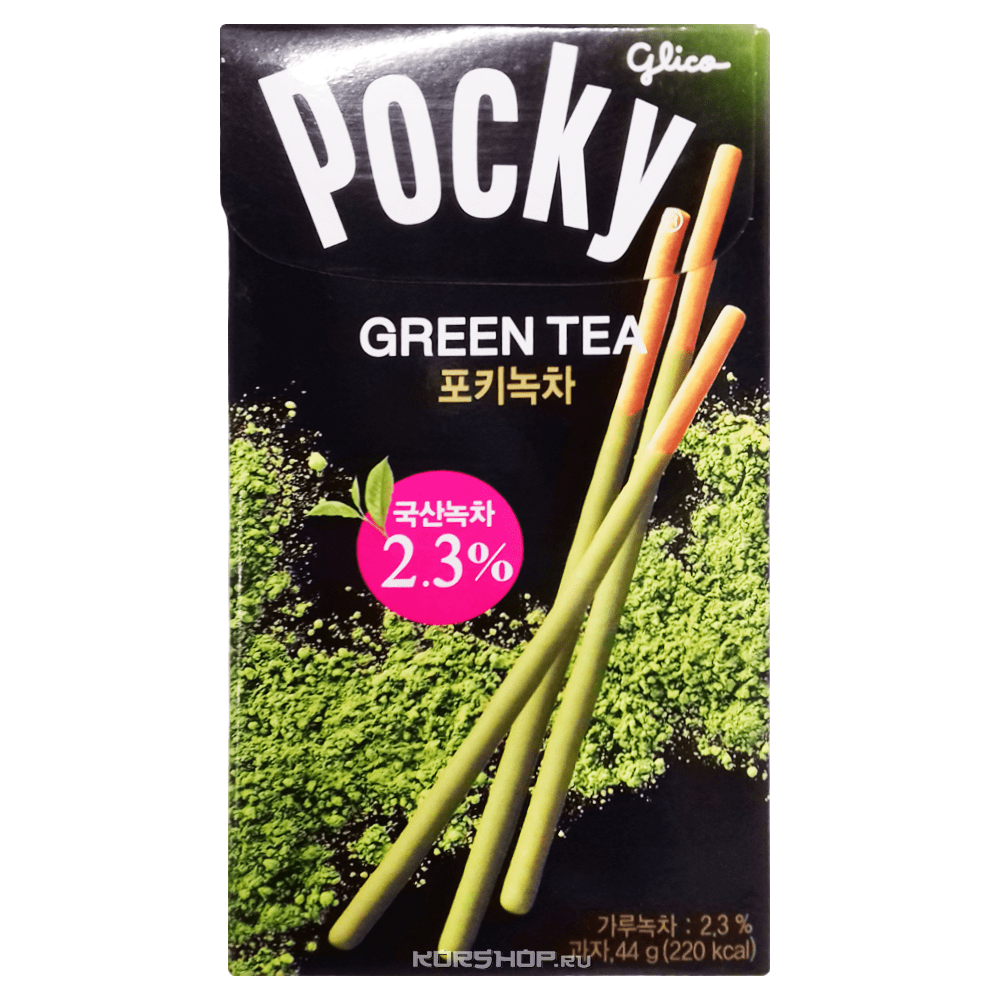 Палочки со вкусом зеленого чая Pocky, Корея, 44 г