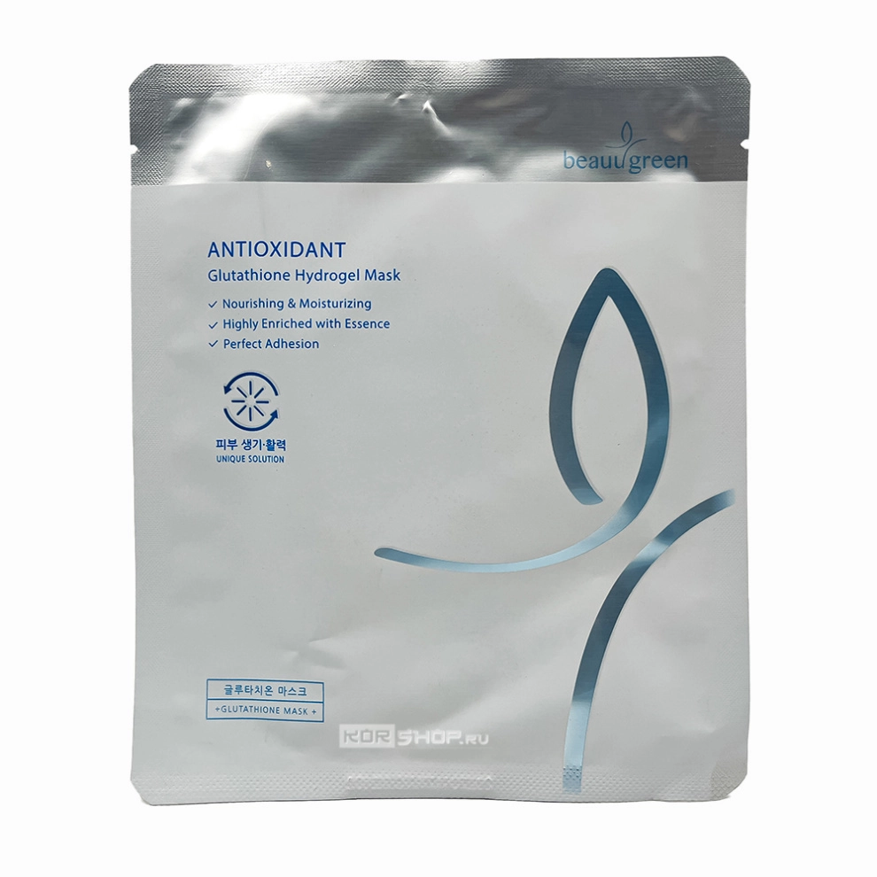 Гидрогелевая маска для лица с глутатионом Antioxidant Glutathione Hydrogel Mask Beauugreen, Корея, 30 мл Гидрогелевая маска для лица с глутатионом Antioxidant Glutathione Hydrogel Mask Beauugreen, Корея, 30 мл
