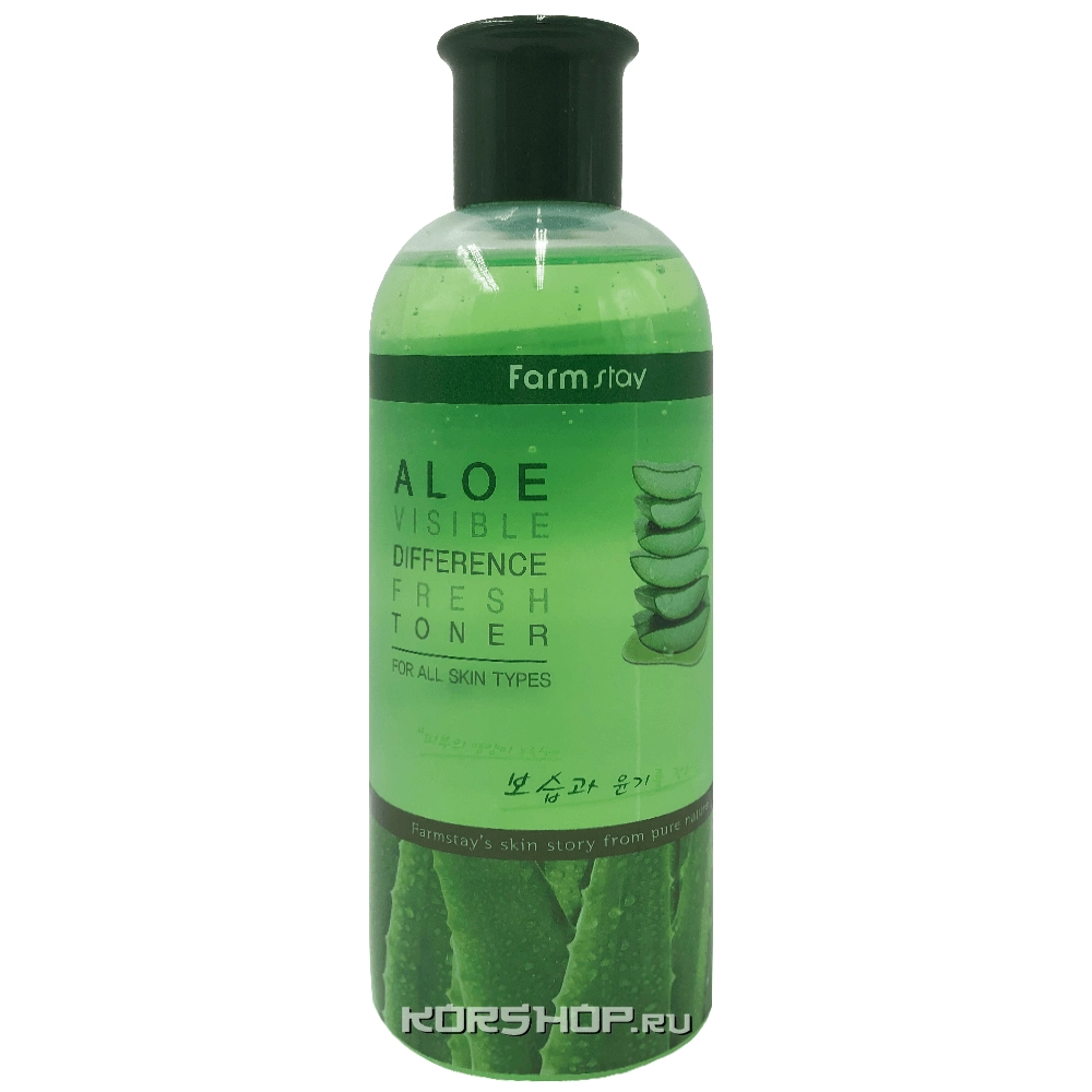 Освежающий тонер с алоэ вера FarmStay, Корея, 350 мл Освежающий тонер с алоэ вера FarmStay, Корея, 350 мл