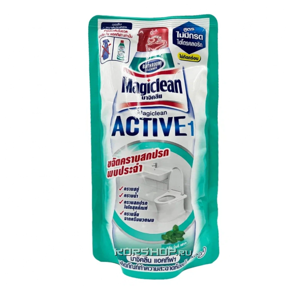 Концентрированное средство для чистки ванных комнат Свежесть мяты Magiclean KAO, Таиланд, 600 мл