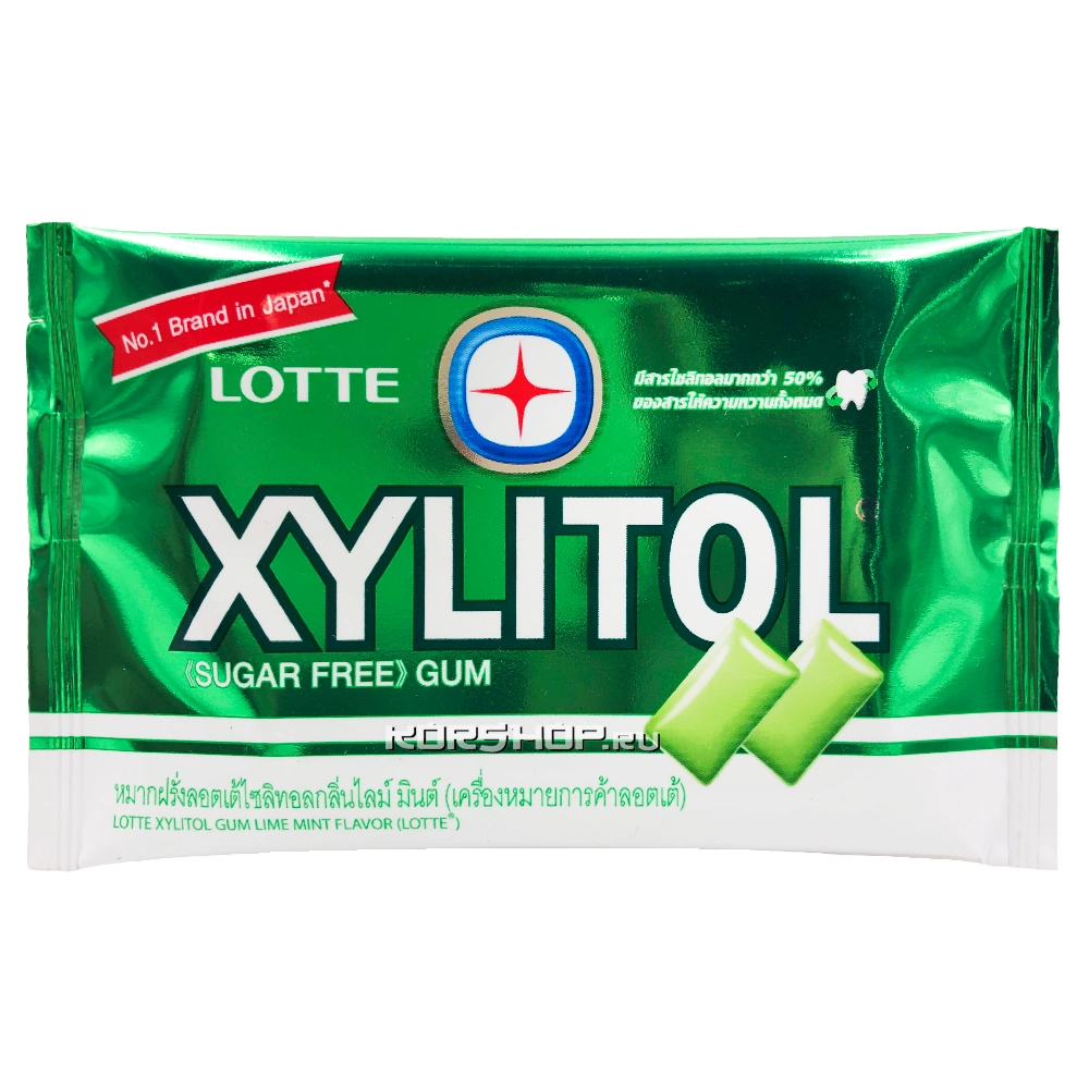 Жевательная резинка Лайм и Мята Xylitol Lime Mint Thai Lotte, Таиланд, 11,6 г Жевательная резинка Лайм и Мята Xylitol Lime Mint Thai Lotte, Таиланд, 11,6 г