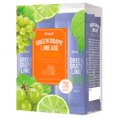 Сироп для приготовления напитков со вкусом винограда и лайма «Green grape lime Ade» Корея 450 г