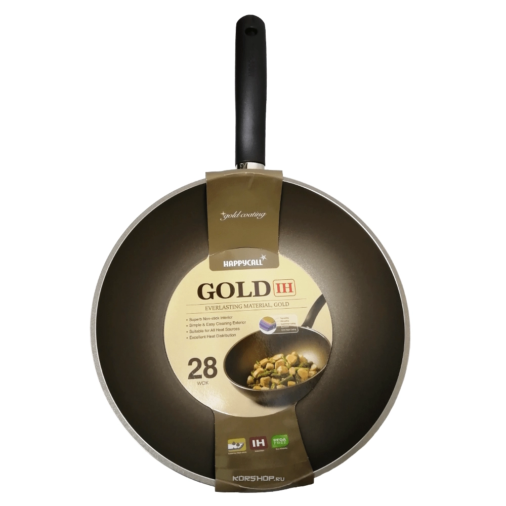 Сковорода вок Gold IH Happycall 28 см, Корея Сковорода вок Gold IH Happycall 28 см, Корея