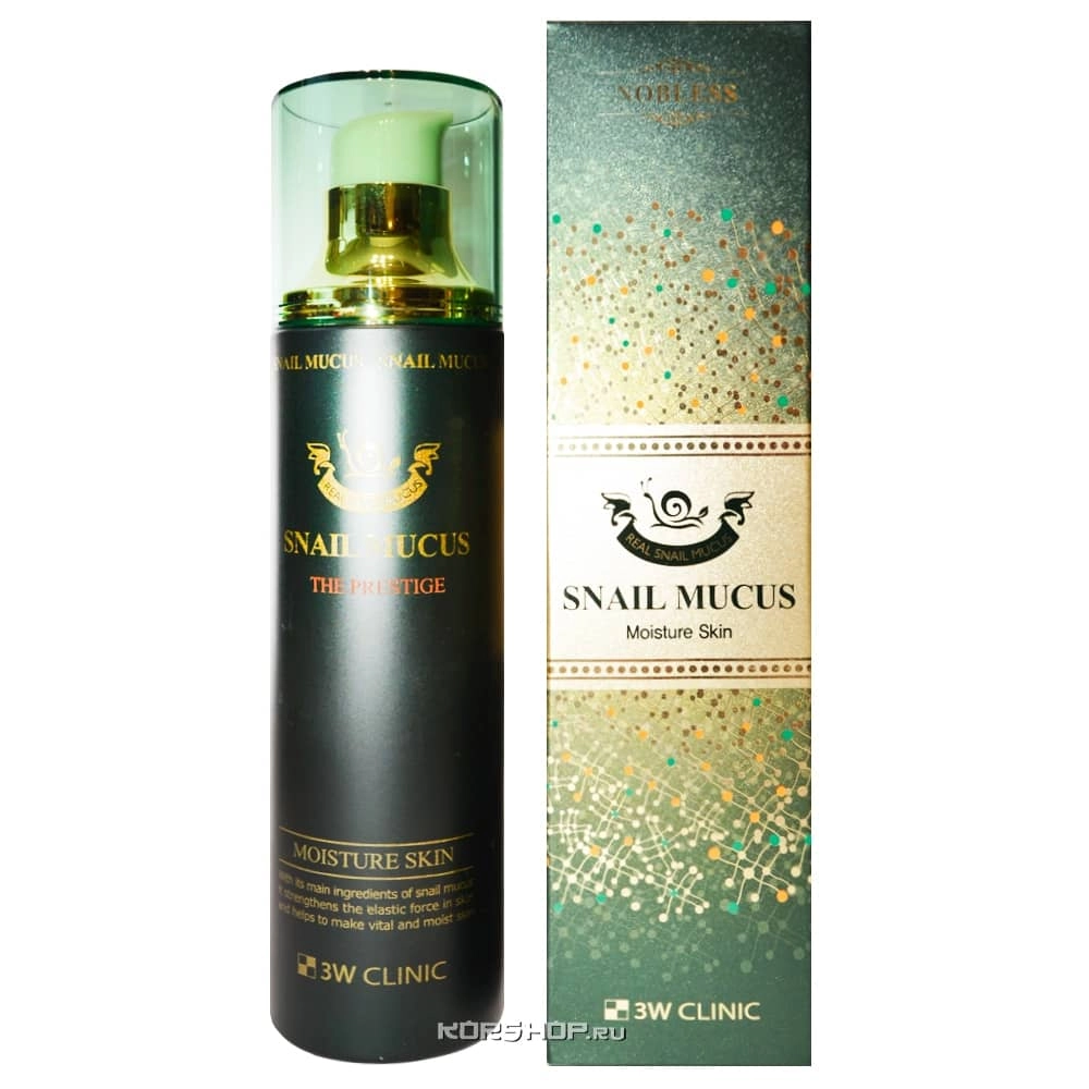 Гелевый тоник для лица с экстрактом слизи улитки 3W Clinic, Корея, 150 мл.