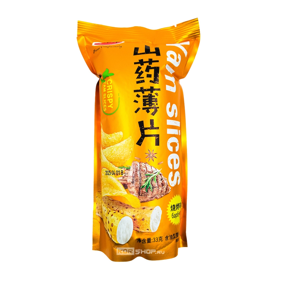 Чипсы из ямса со вкусом барбекю Shuyangyang, Китай, 33 г Чипсы из ямса со вкусом барбекю Shuyangyang, Китай, 33 г