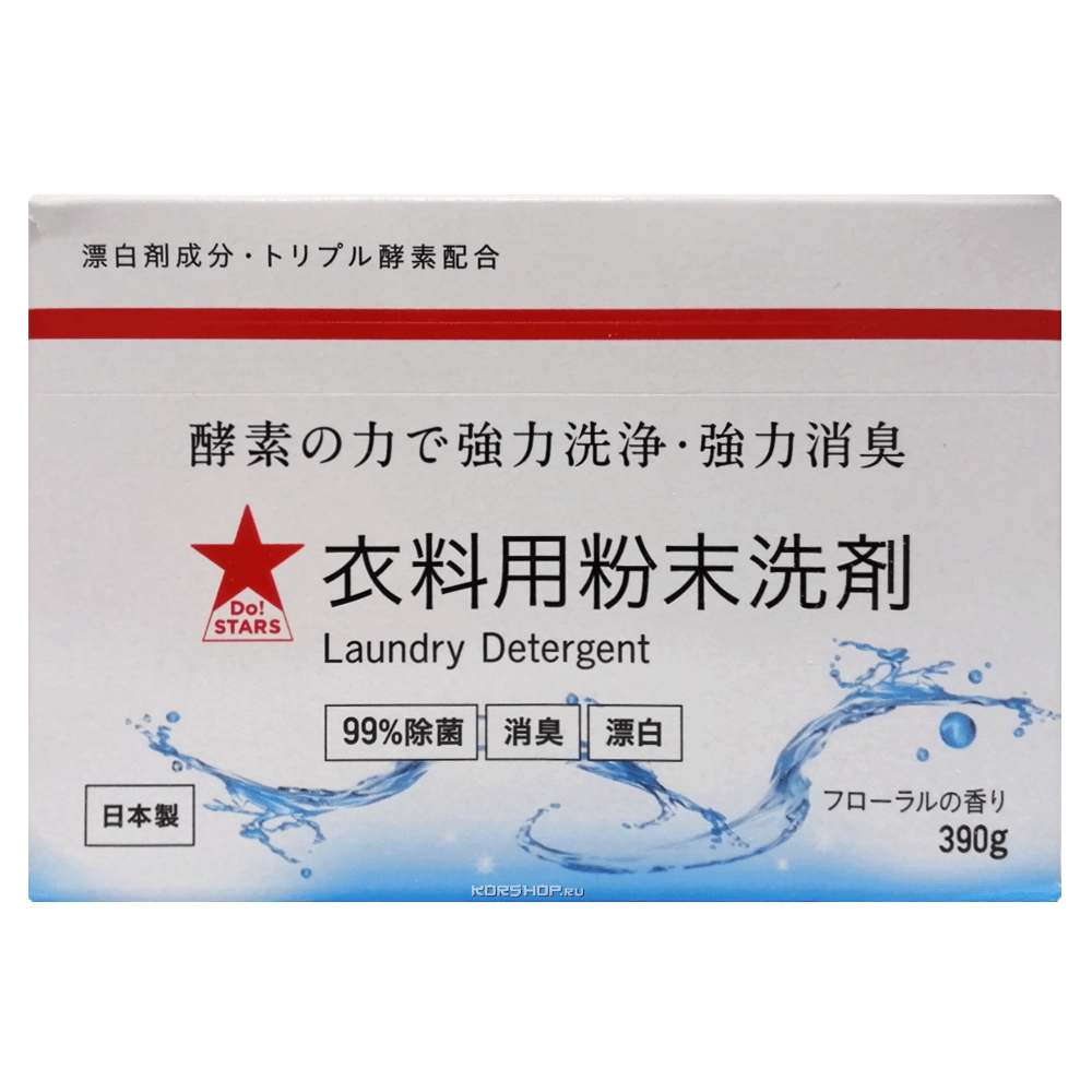 Концентрированный стиральный порошок с отбеливающим эффектом Кандо, Япония, 390 г