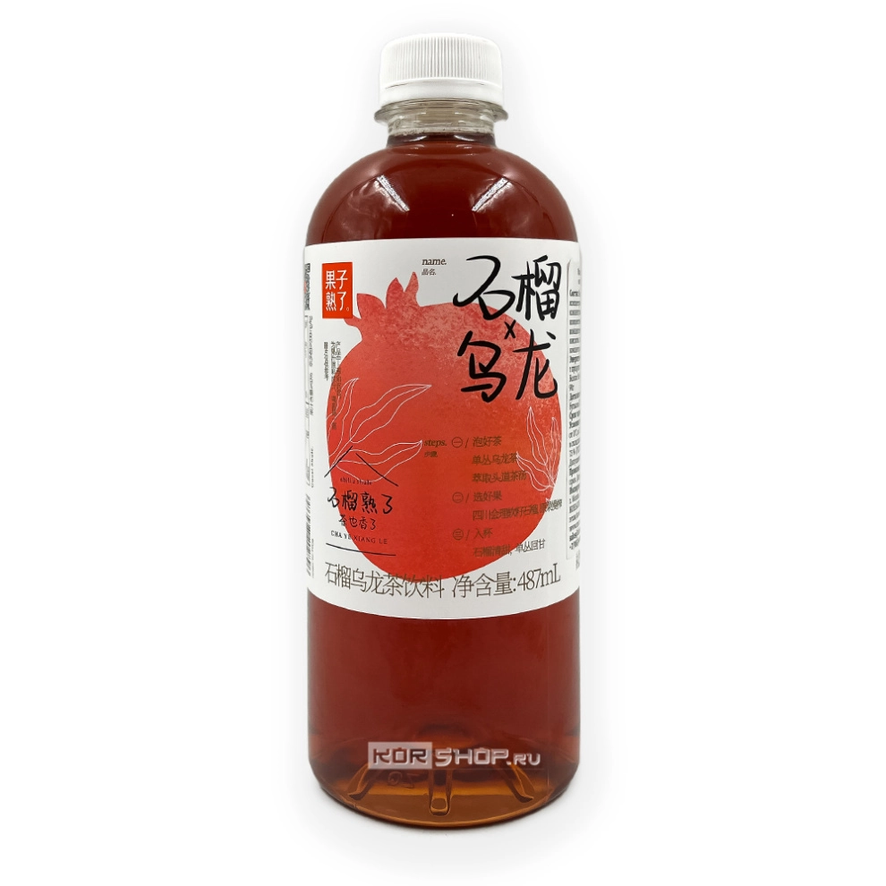 Напиток фруктовый чай Улун со вкусом граната, Китай, 487 мл