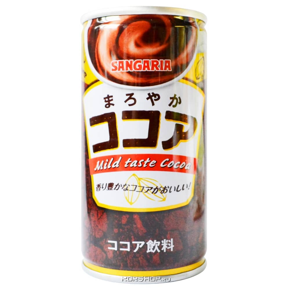 Какао с мягким вкусом Sangaria Cocao Mild Taste, Япония, 190 г