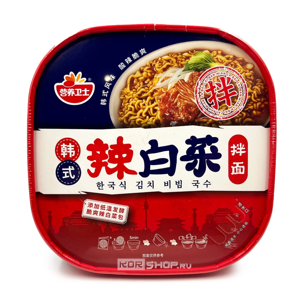 Лапша б/п по-корейски с острой капустой Yingyang Weishi, Китай, 138 г Лапша б/п по-корейски с острой капустой Yingyang Weishi, Китай, 138 г