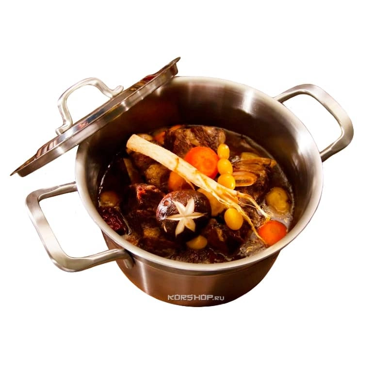 Кастрюля с крышкой (5-ти слойная, нержав.сталь, алюмин.) S Master 20 см, Корея