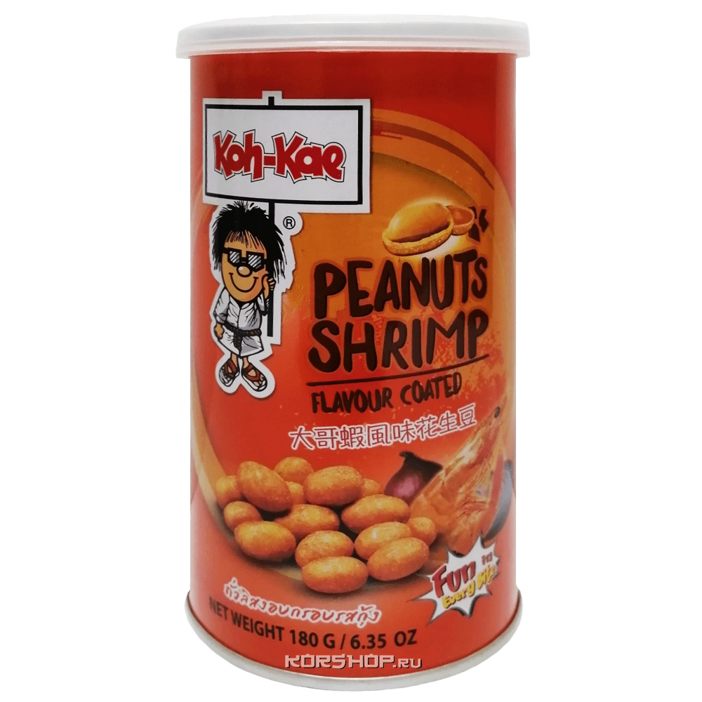Жареный арахис в панировке со вкусом креветки Koh Kae, Таиланд, 180 г