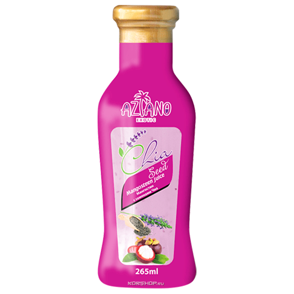 Напиток с соком мангостина и семенами чиа 30% (Mangosteen juice with Chia seed Drink) Aziano, Вьетнам, 265 мл